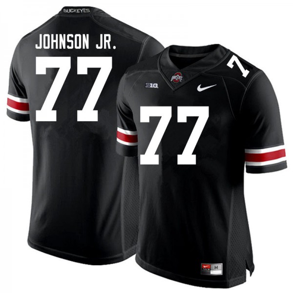 Ohio State Buckeyes #77 Paris Johnson Jr. Men Football Jersey Black OSU23965